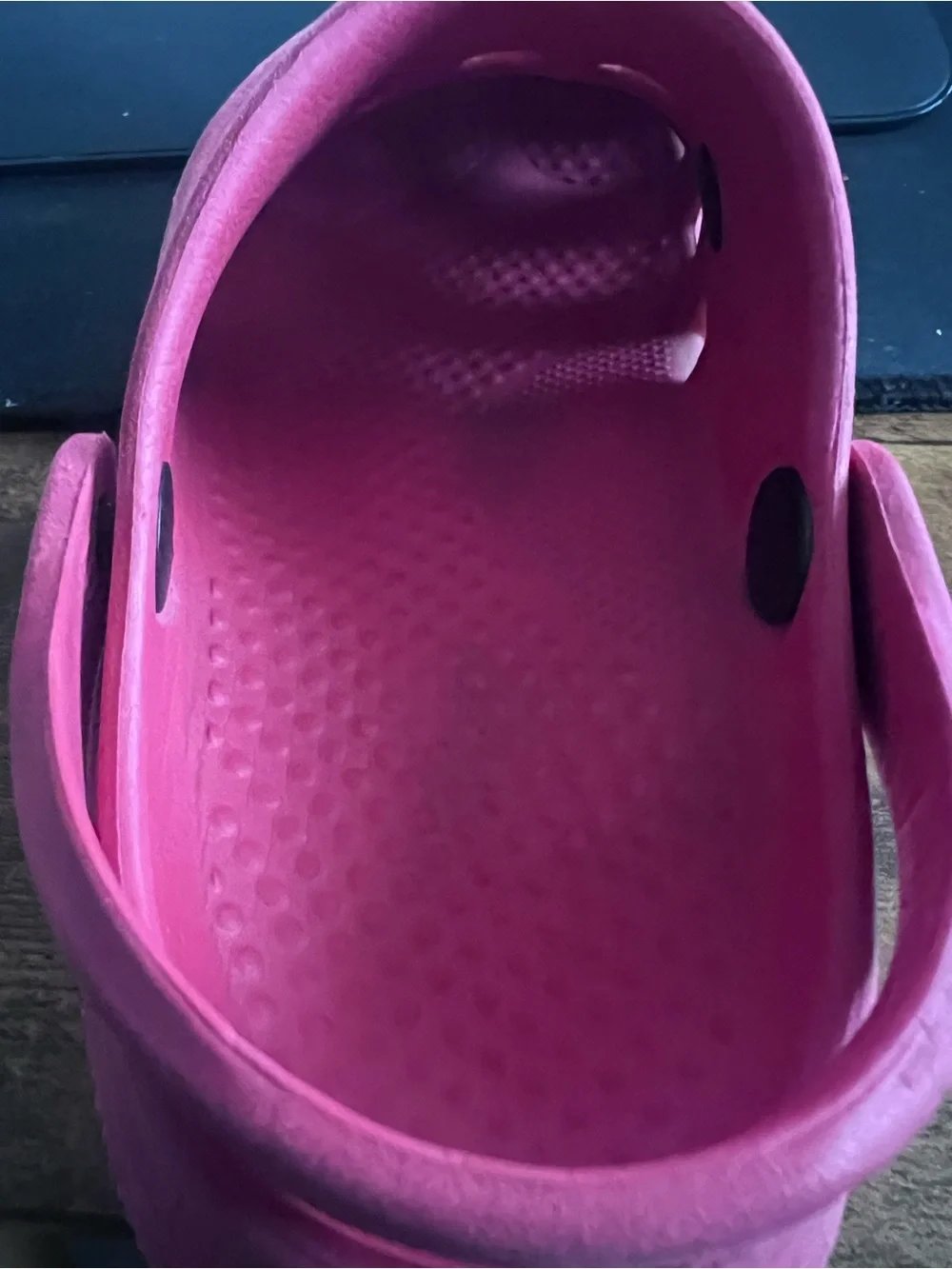 Source Unknown Bright Pink / red Kids Water Clogs with Monster Truck Charm